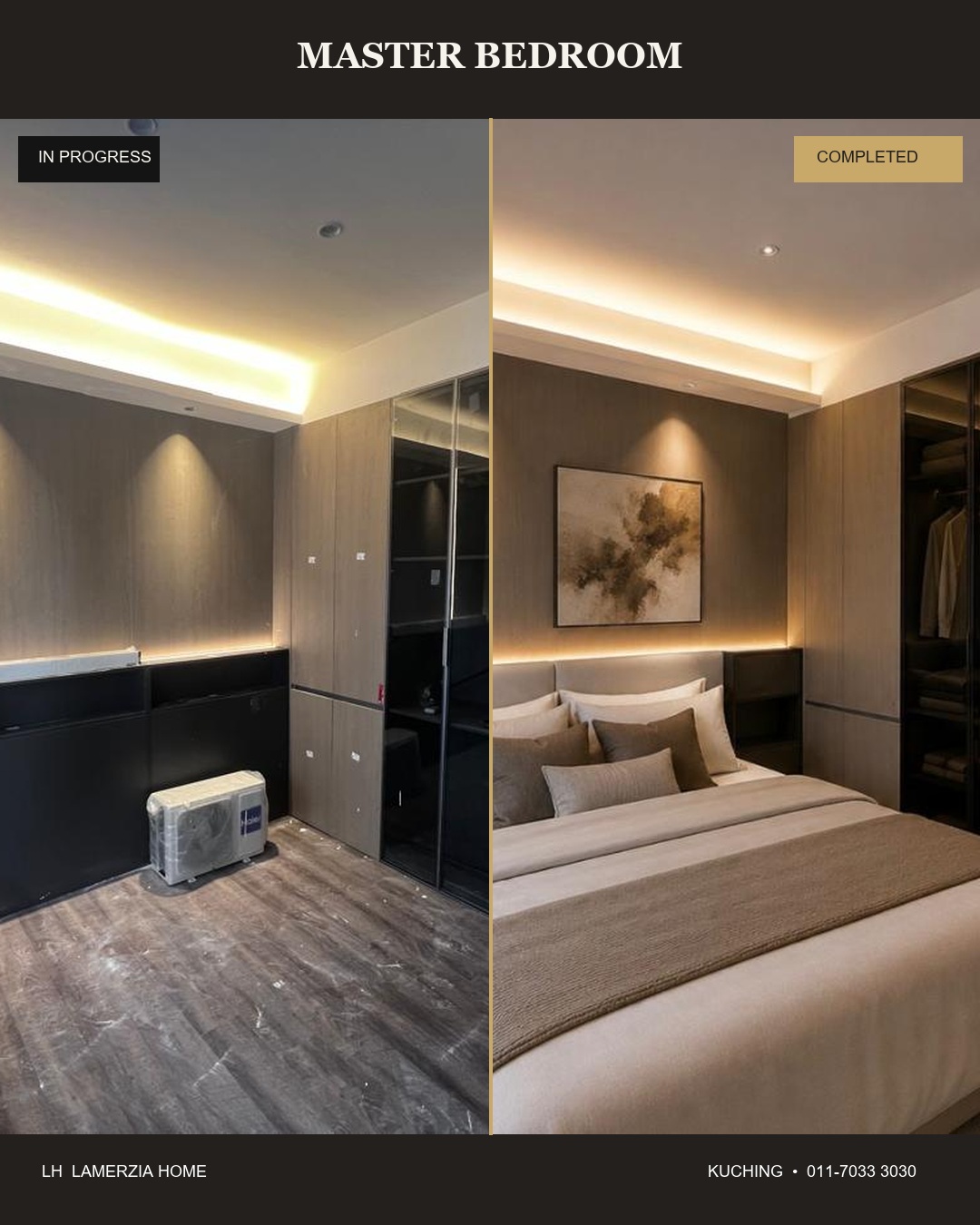 Master bedroom custom cabinetry