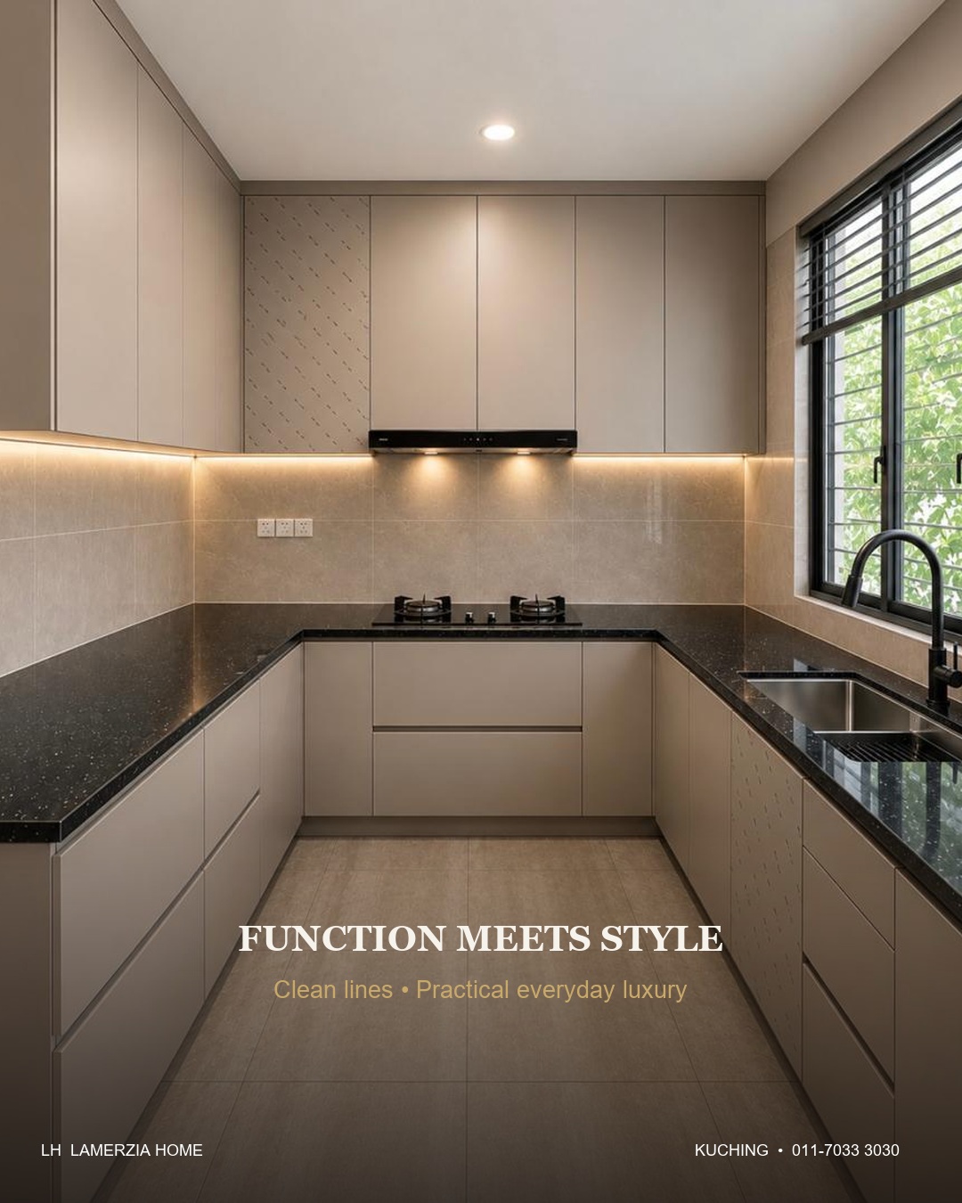 Functional modern custom cabinetry